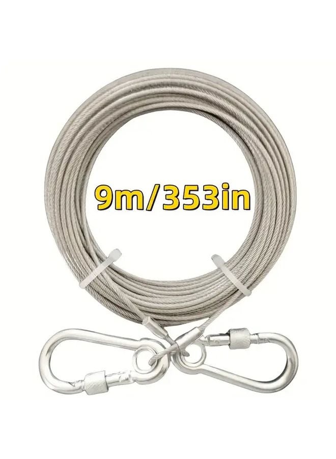 Alloy Steel Dog Leash Stake With Swivel Hook Durable Lightweight Safe Outdoor Camping Pet Safety Gear Model 354.33inch - Image 1