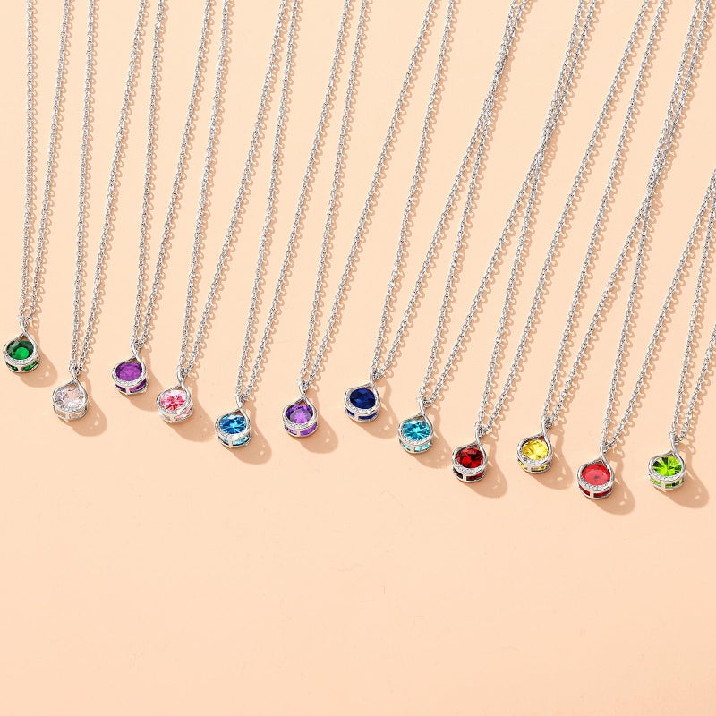 IFKM Silver Jewelry Sets For Women Rhinestone Pearl Crystal CZ Choker Necklace Earrings Bracelets Set For Bridal Bridesmaid Accessories Wedding Prom Anniversary Birthday Gifts (Wine Red) - Image 5