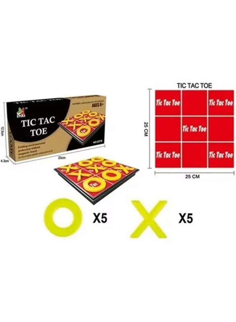oxe XO Tic Tac Toe Educational Game – 25×25 cm Game Board with 10 Pieces (5 X and 5 O) – Enhances Intelligence, Focus, and Strategic Thinking for Kids and Adults - Image 1