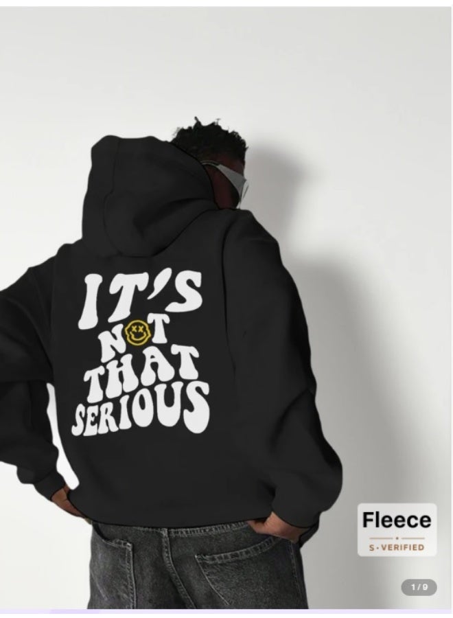 Shein 1pc Tween Boys' Casual Lightning Face Print Pullover Hoodie Sweatshirt, Hooded Sweatshirt Designed For Adventure-Loving Young Souls, Thick Fleece Lining, Autumn/Winter - Image 1