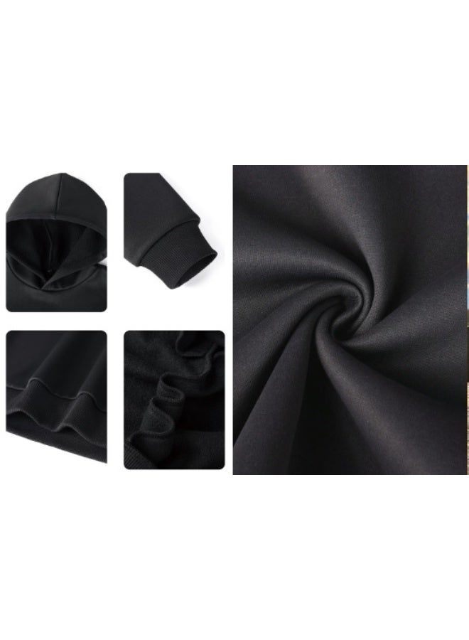 Shein 1pc Tween Boys' Casual Lightning Face Print Pullover Hoodie Sweatshirt, Hooded Sweatshirt Designed For Adventure-Loving Young Souls, Thick Fleece Lining, Autumn/Winter - Image 3