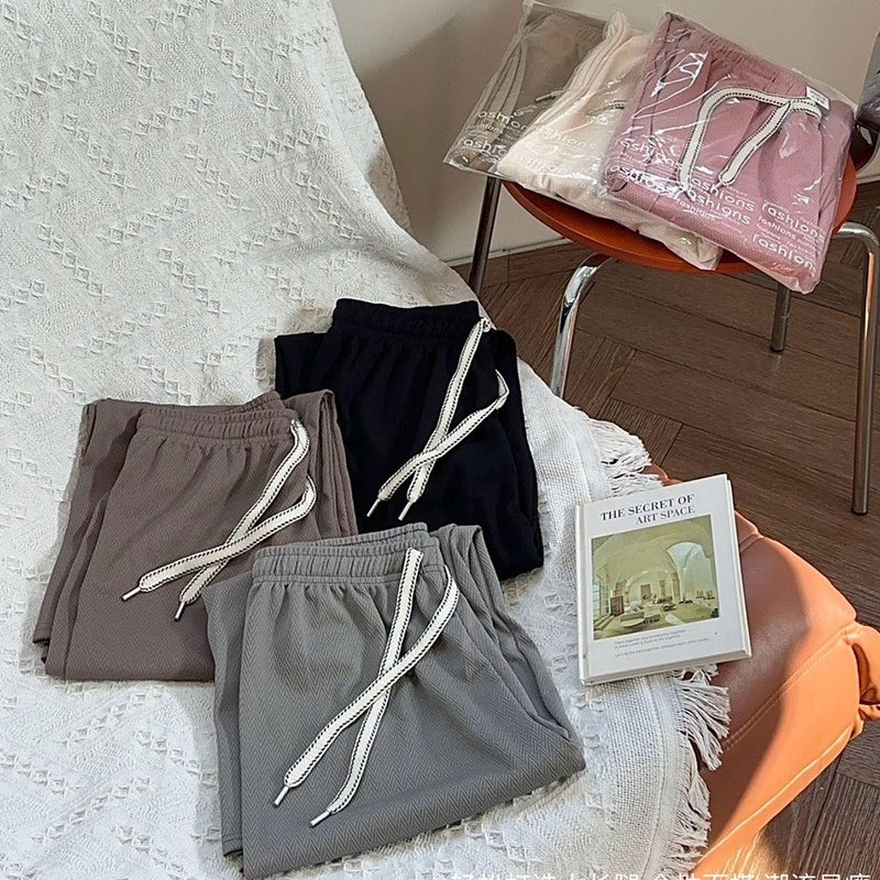 Herringbone Pattern Wide-leg Pants Womens Summer 2025 New High Waist Casual Straight Pants Slim-fit Hangout Long Pants Mocha  - Image 5