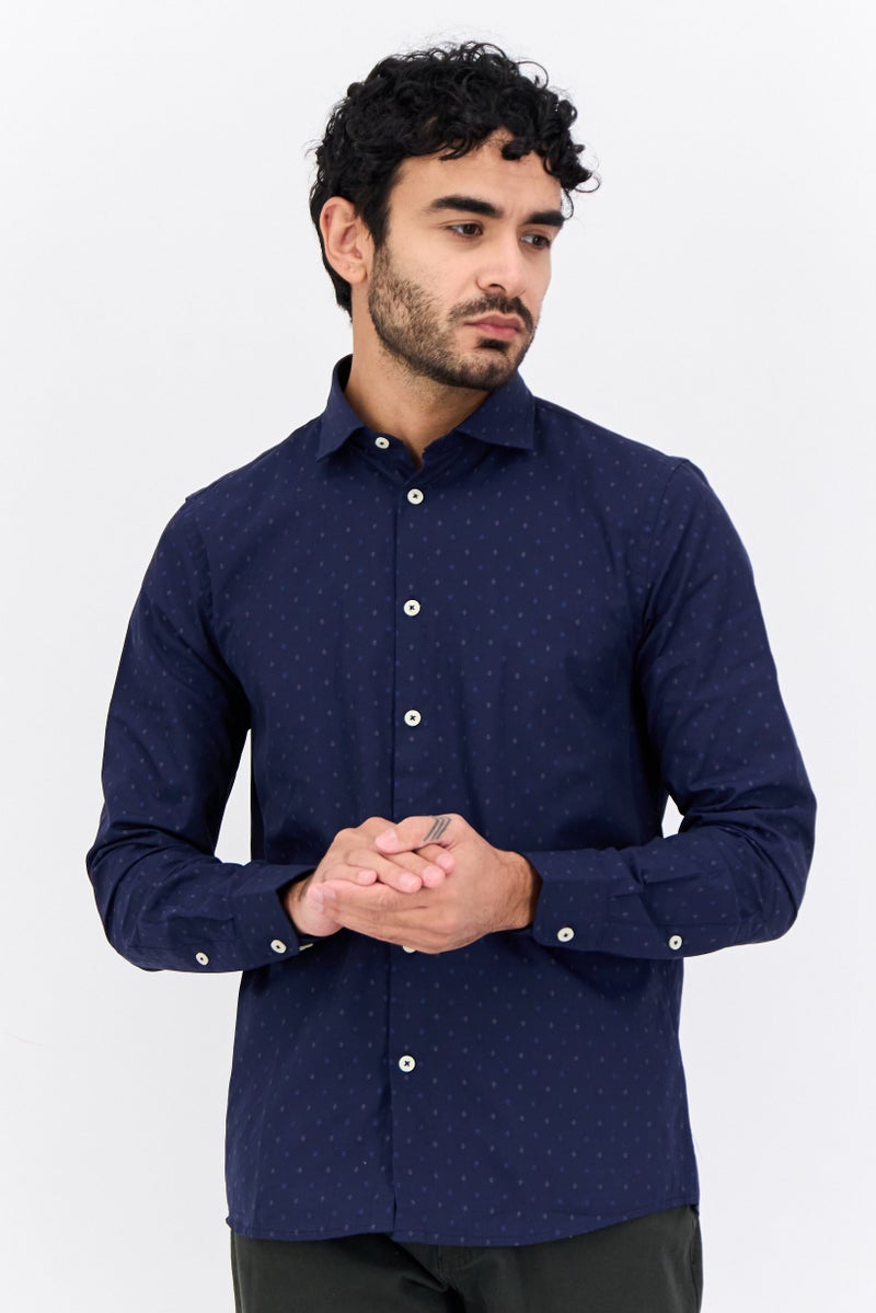 Sorbino Men Comfort Fit Allover Print Long Sleeves Casual Shirt, Multicolor - Image 1