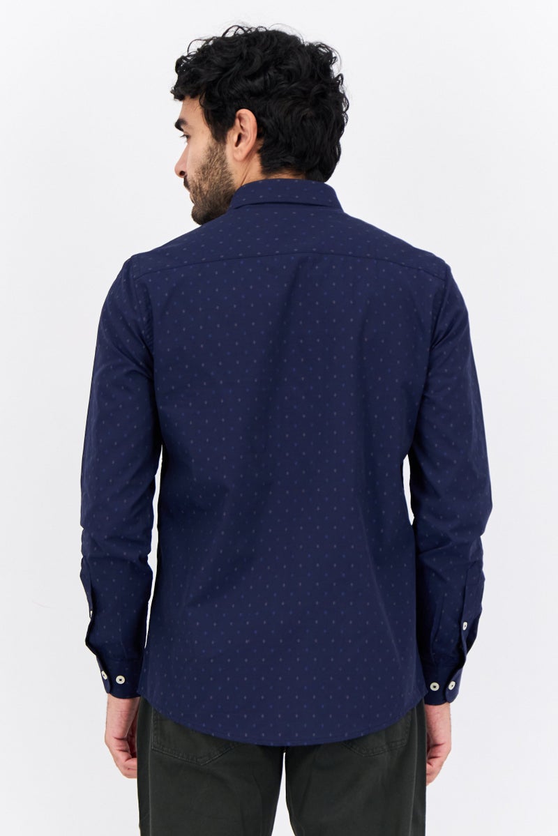 Sorbino Men Comfort Fit Allover Print Long Sleeves Casual Shirt, Multicolor - Image 3