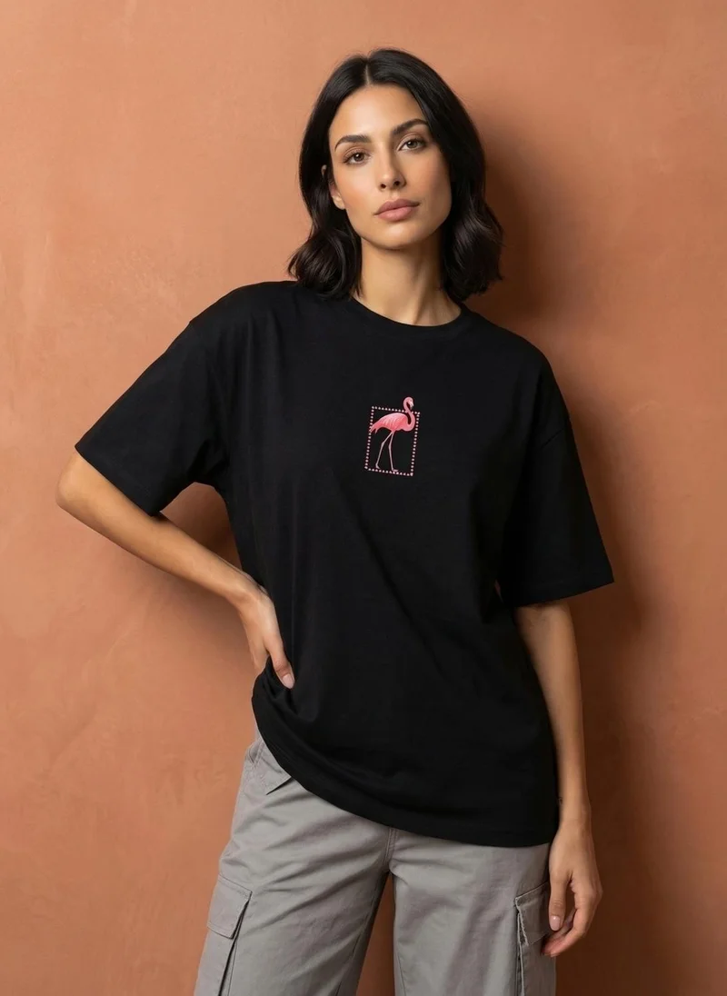 NOBERO Nobero Oversized Graphic Print T-shirt