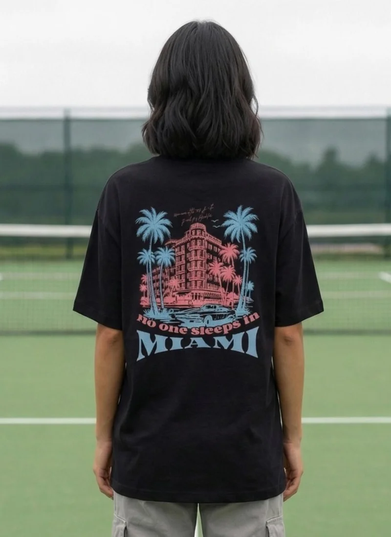 NOBERO Nobero Oversized Graphic Print T-shirt