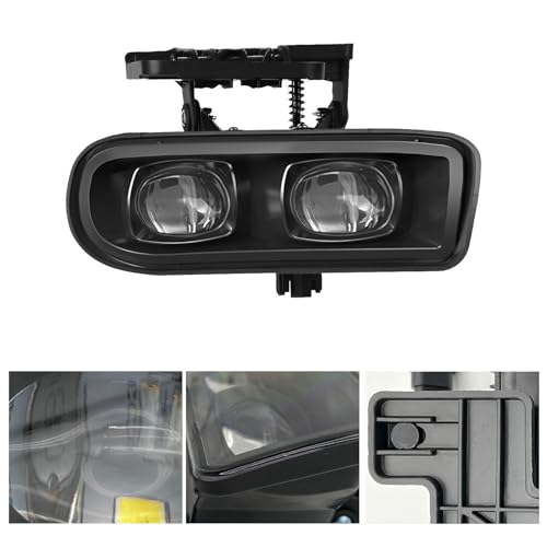 BOXLIGHT مصابيح ضباب LED متوافقة مع 2000 2001 2002 2003 2004 2005 2006 GMC يوكون بيك أب / 1999 2000 2001 2002 GMC سييرا، زوج من مصابيح الضباب مع هيكل وعدسة شفافة - Image 4