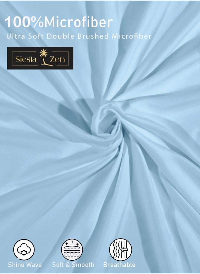 Siesta Zen Siesta Zen Microfiber Flat Bed Sheet – Soft, Breathable, Wrinkle-Resistant – Lightweight & Durable Bedding for All Seasons  - Image 5