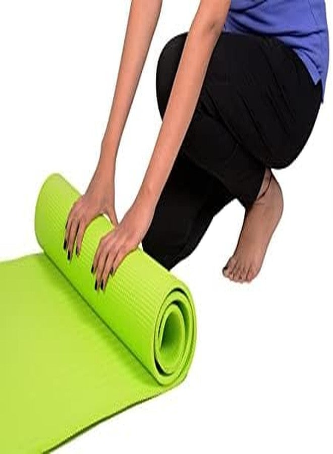 FLY LITE Flylite Deluxe 2 Pc Yoga Mat Combo (Green and Purple) with Easy to Carry Straps, For Couples & Yoga Buddies - Image 4
