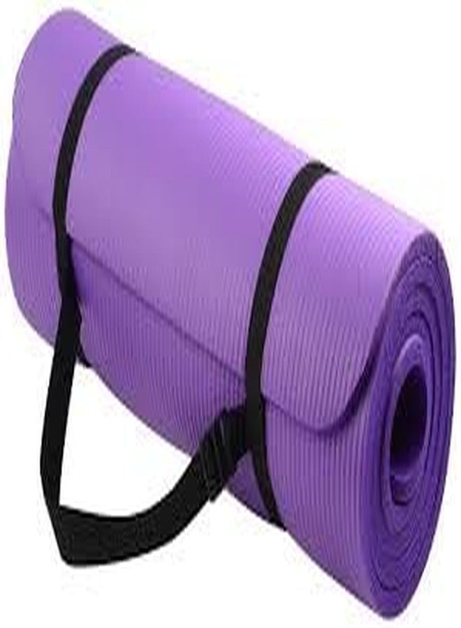 FLY LITE Flylite Deluxe 2 Pc Yoga Mat Combo (Green and Purple) with Easy to Carry Straps, For Couples & Yoga Buddies - Image 2