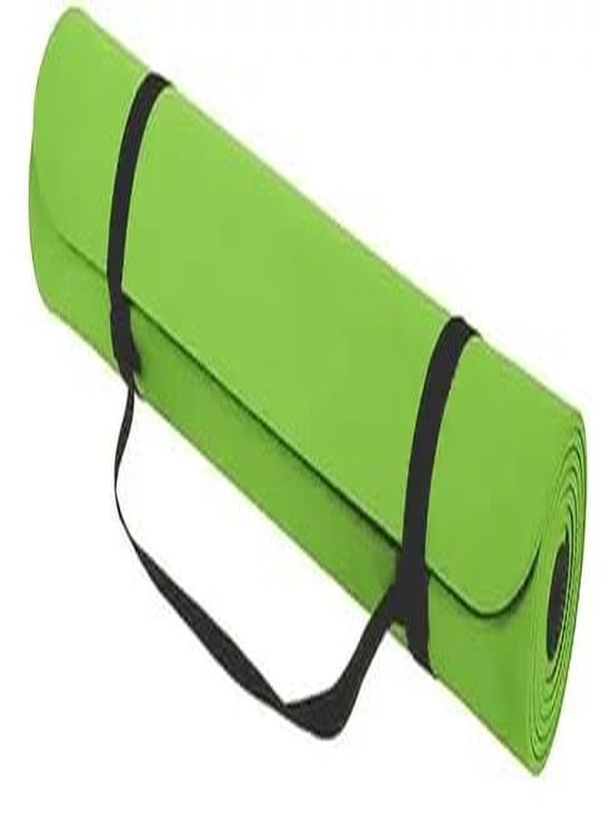 FLY LITE Flylite Deluxe 2 Pc Yoga Mat Combo (Green and Purple) with Easy to Carry Straps, For Couples & Yoga Buddies - Image 3
