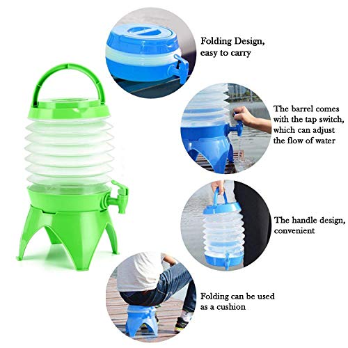 MEZON Plastic Portable Collapsible Foldable Beverages Dispenser 5.5L For Home Camping Outdoor (Multi Color) - Image 5