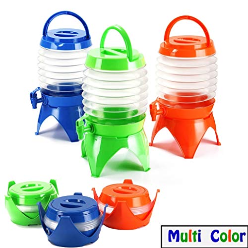 MEZON Plastic Portable Collapsible Foldable Beverages Dispenser 5.5L For Home Camping Outdoor (Multi Color) - Image 4
