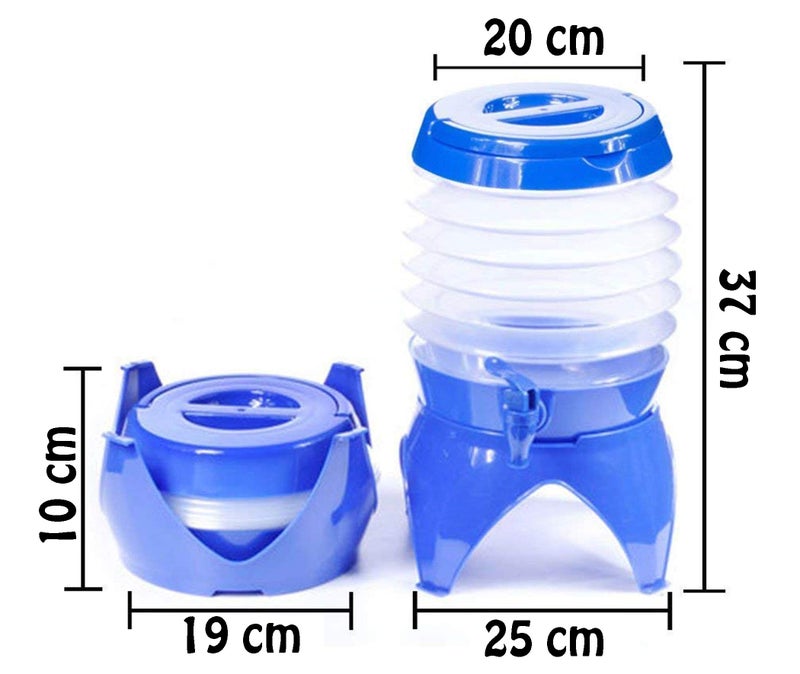 MEZON Plastic Portable Collapsible Foldable Beverages Dispenser 5.5L For Home Camping Outdoor (Multi Color) - Image 2