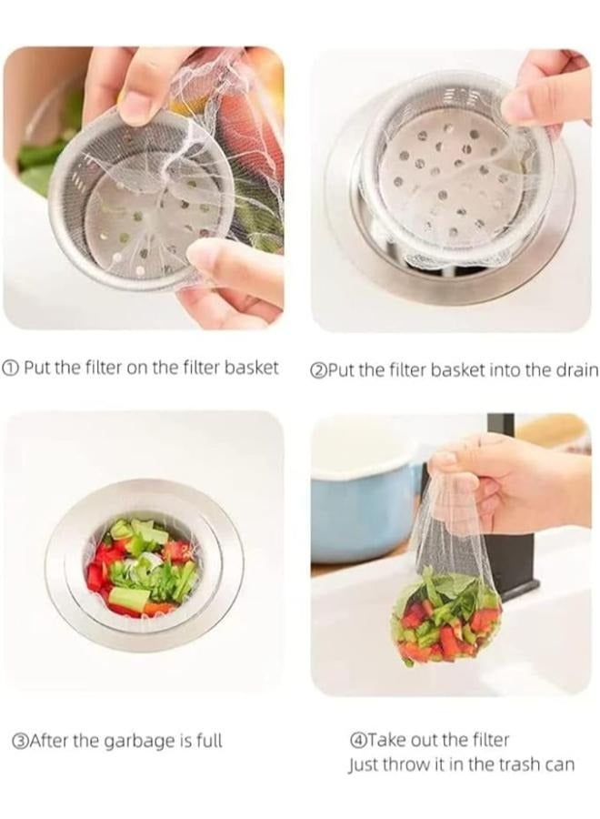 50pcs Sink Strainer Bags- Sink Net Strainer Filter Bags for Sink Drain for Collecting Kitchen Food Waste Leftover Garbage - Image 4