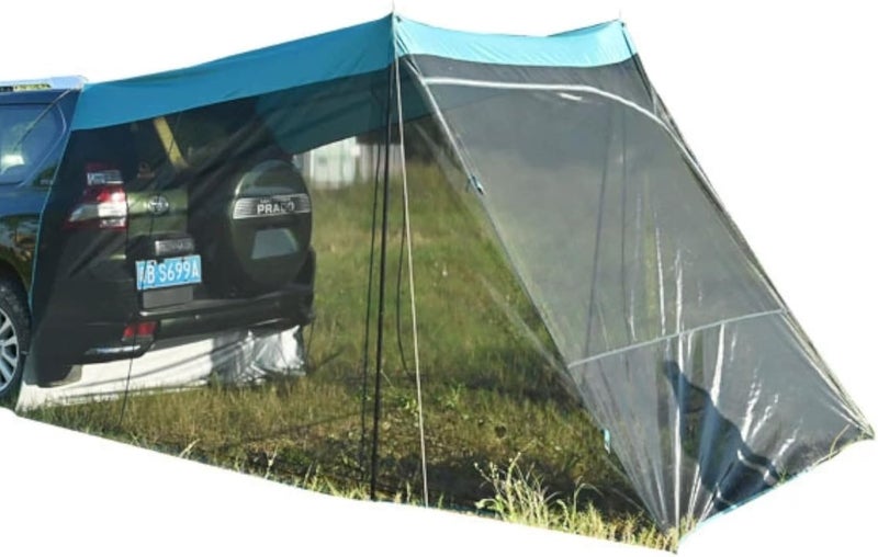 VAODO Car Tailgate Tent, SUV Camping Tent, Nylon Silver Glue Oxford Cloth, Generic Awning Windproof, UPF50+, for Outdoor Camping Travel, Green - Image 1