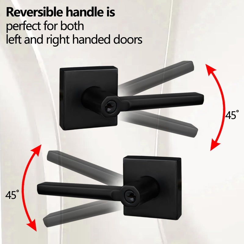 Newbang Keyed Entry Lever Lock In Matte Black For Exterior Door Hd1601-Db-Et-1P - Image 4