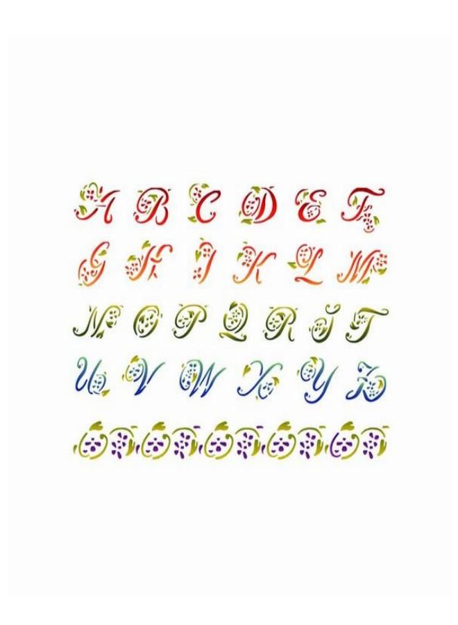 قالب 30x44 سم حروف مزهرة