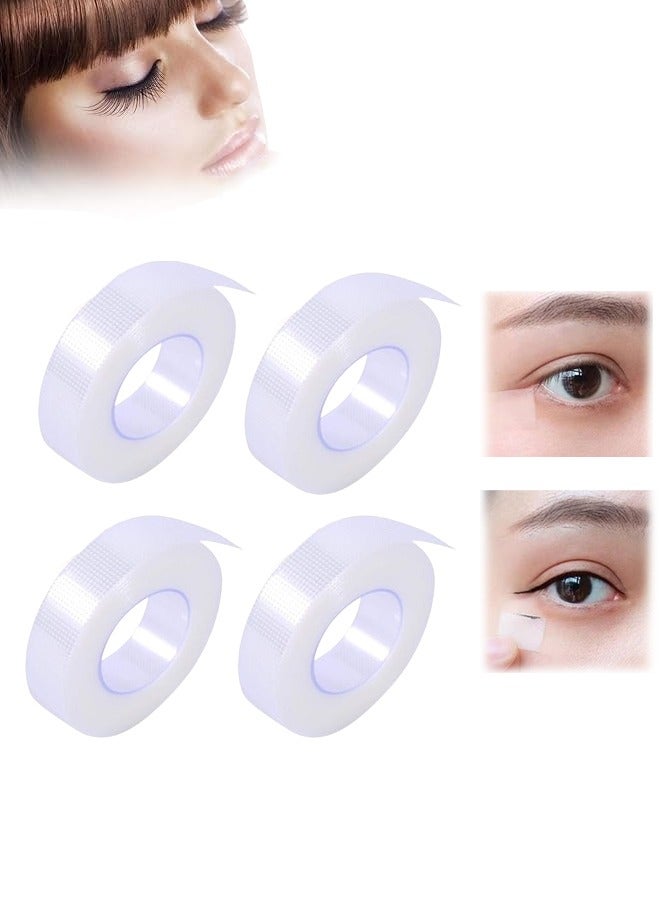 SANIYE 4 Rolls of Pe Eyelash Tape, Sticky Eyelash Tape, Sticky Breathable Microporous Eyelash Extension Tape, False Eyelash Tape, 9 Meters/10 Yards per Roll (Transparent) - Image 2
