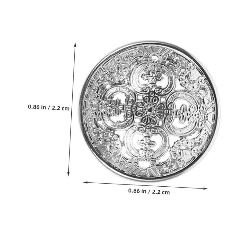 Silver Metal Jacket Buttons 40 Pcs 23mm for Women Blazer Sweater Sewing - Image 3
