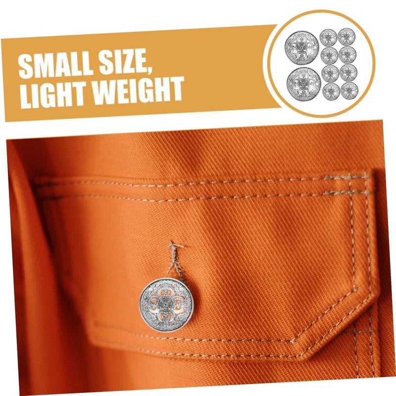 Silver Metal Jacket Buttons 40 Pcs 23mm for Women Blazer Sweater Sewing - Image 4