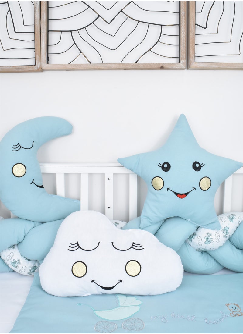 FUN MOMENT - Snail Baby Bed Rails with Mattress and Pillows 6 Pieces - Image 1