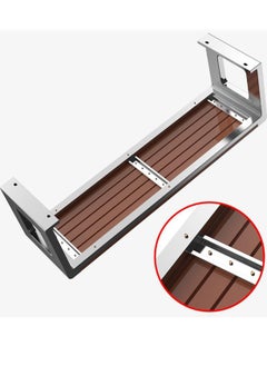 Merry Moments Outdoor Benches Garden Bench Park Bench Heavy-Duty Metal Bench Stainless Steel Frame Anticorrosive Chair Slats School Hospital Courtyard L180xH45xW42 cm  - Image 5