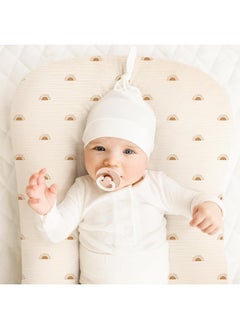 Konssy Konssy Muslin Baby Lounger Cover 2 Pack, 100% Cotton Newborn Lounger Cover, Soft and Breathable Lounger Slipcover for Boys Girls, Covers Only (Brown, Sun)  - Image 3