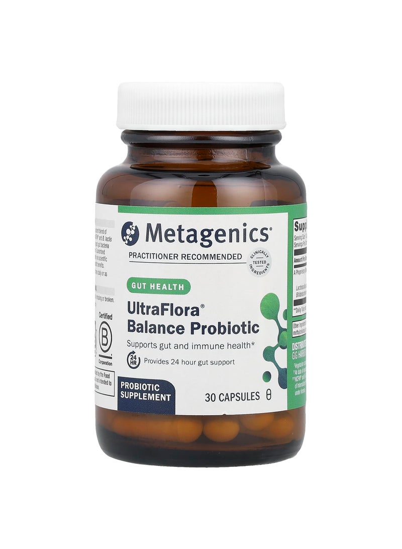 Metagenics UltraFlora® Balance Probiotic, 55 mg (15 Billion CFU), 30 Capsules