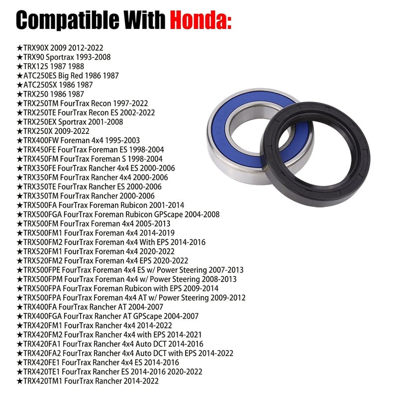 MINSTAR Axle Wheel Hub Housing Bearing with Seal Kit for Honda ATC250 TRX250 and More - Image 4