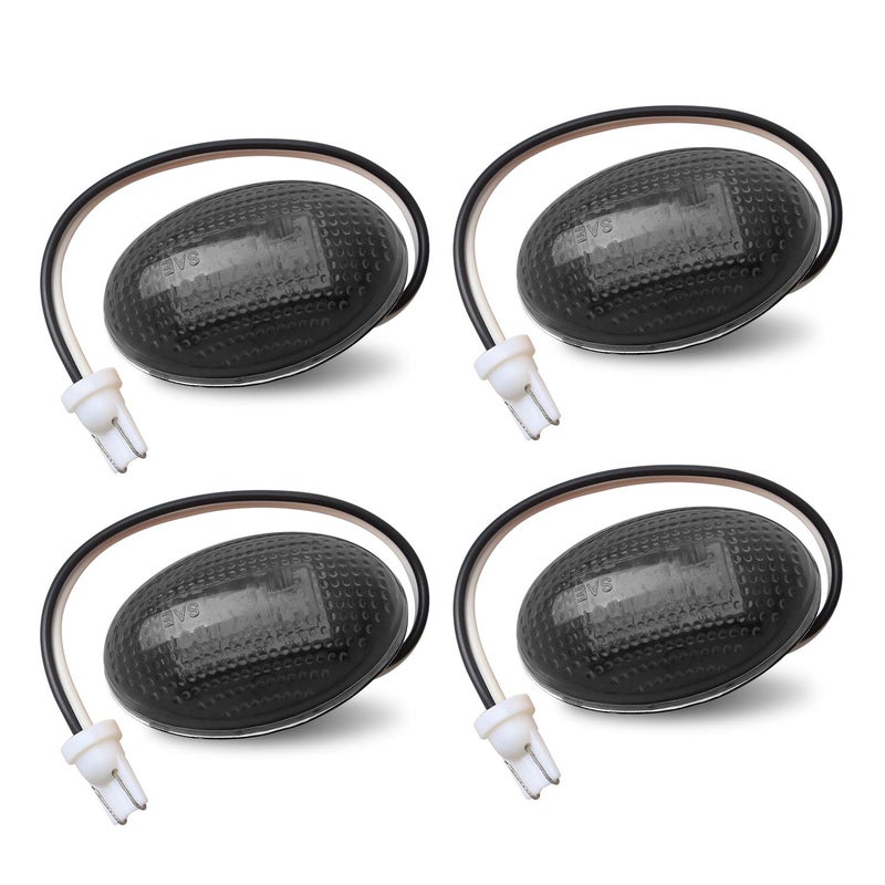 HERCOO Dually Bed Fender Side Marker LED Lights Compatible with Ford Super Duty 19992010 Aftermarket Replacement Full kit Smoke - Image 2