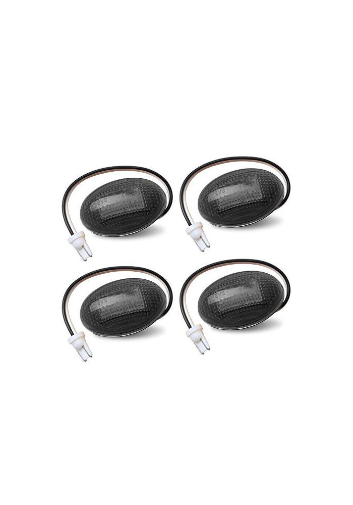 HERCOO Dually Bed Fender Side Marker LED Lights Compatible with Ford Super Duty 19992010 Aftermarket Replacement Full kit Smoke - Image 1