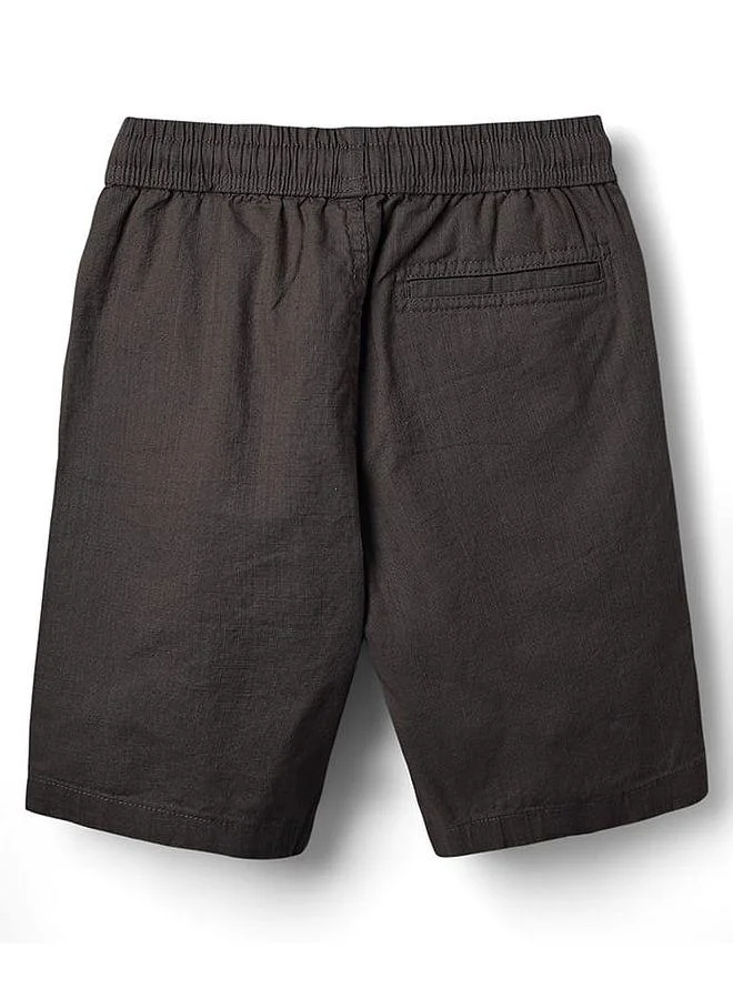 Pine Kids Pine Kids Cotton Woven Above Knee Length Solid Shorts - Black