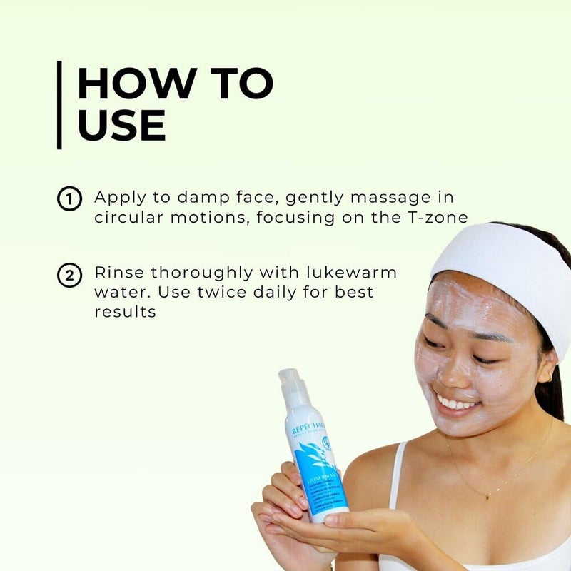 Repechage T-Zone Balance Cleansing Complex For Combination Skin - Hydrating Daily Facial Cleanser with Squalane, Helps Minimize Pores, Balancing Face Wash for Oily, Combination Skin, Soap-Free, 6 oz. - Image 3