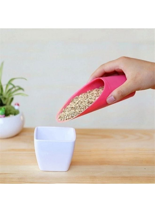 Pink Japanese Style Soil Scoop Shovel Cup Ergonomic Handle Durable PP Plastic Planting Tool - Image 5