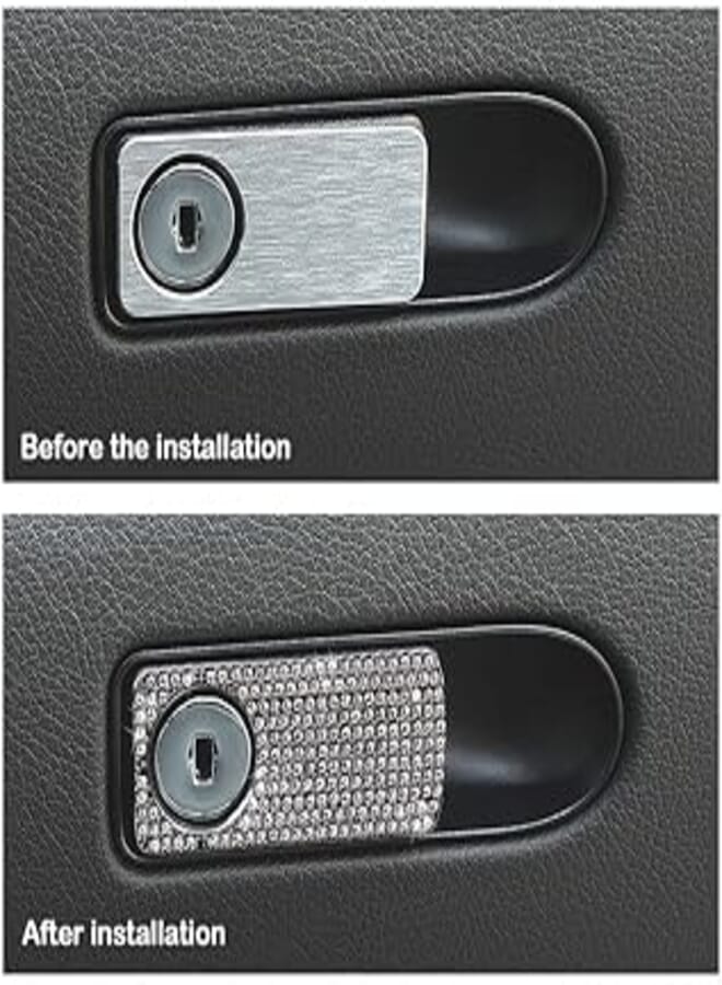 Mercedes C-Class 2015 to 2018 Dash Drawer Handle Cover Accessory - Silver