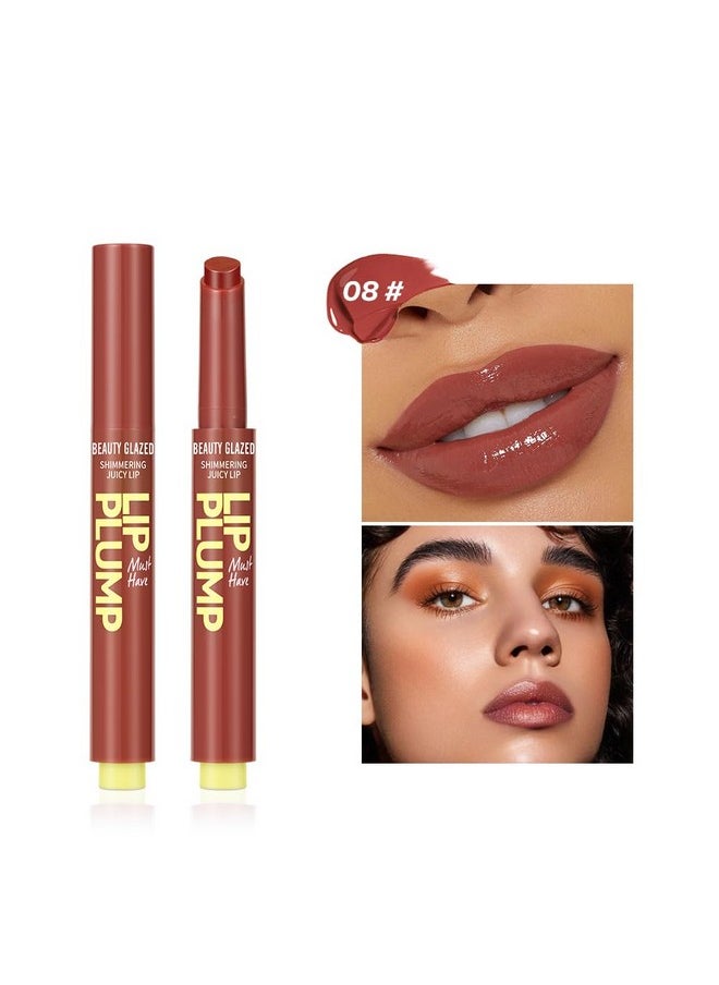 MYUANGO - Hydrating Lip Balm For Dry Lips Moisturized And Nonsticky Cup Waterproof Long Lasting Lip Gloss Highshinny Finish Great For Women And Girls (08) - Image 1