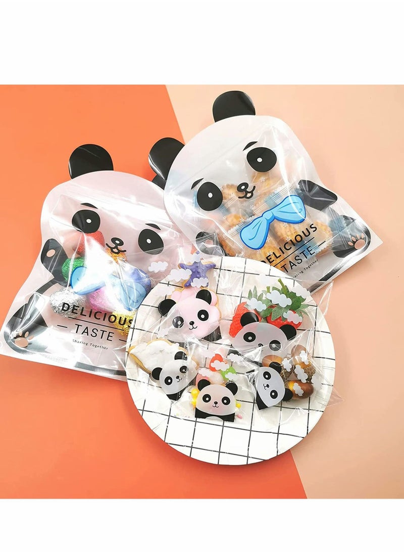 Excefore 308pieces Clear Plastic Cookie Bags Cute Panda Self Adhesive Candy Bags For Bakery Candle Soap Cookie Candies Dessert Holiday New Year Party Favors For Biscuit Chocolate  - Image 2