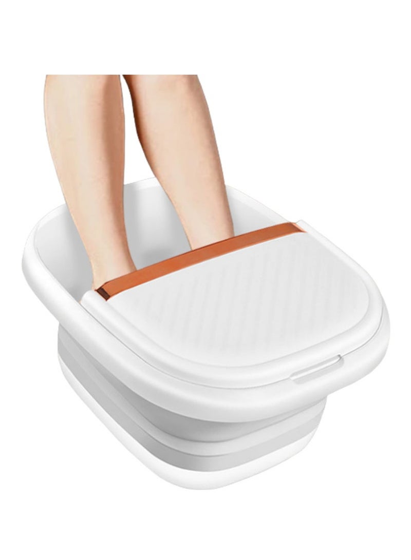 Aikanbo Foldable Foot Bath Massager with Remote Control，Surfing，Red Light，Carrying Handle，Medicine Box，Heating，Temperature Control，Foot Bath Spa，Relieve Foot Pain，Foot Bath with Massage Roller （White） - Image 2