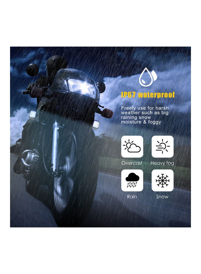 Loquat 2-Piece Waterproof Square LED Angel Eye Fog Light - Image 3