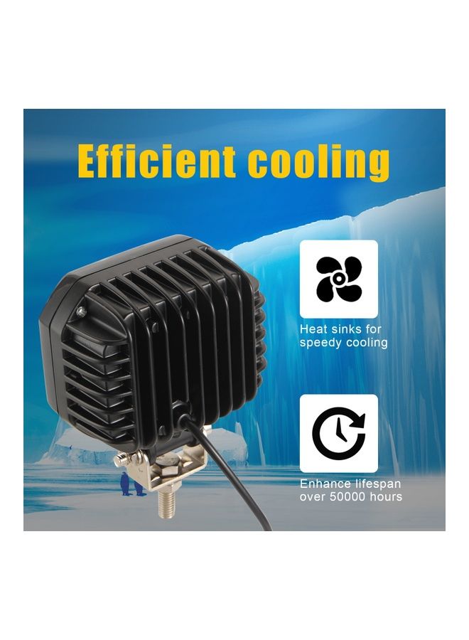 Loquat 2-Piece Waterproof Square LED Angel Eye Fog Light - Image 2