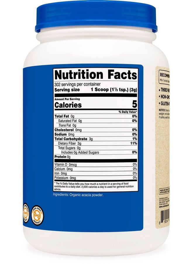 Nutricost Organic Acacia Fiber Powder (2 Lb) Usda Certified Organic Nongmo Gluten Free - Image 5