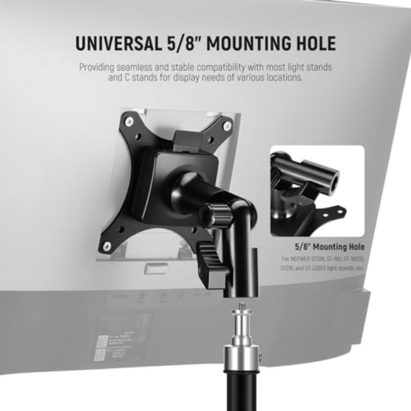 Monitor Mount Adapter with Quick Release VESA Mount 270° Adjustable Metal 5 8" C Stand Light Stand Adapter for Impact Screen Outdoor TV up to 17-32" Max Load 17.5lb 8kg MA010 - Image 2