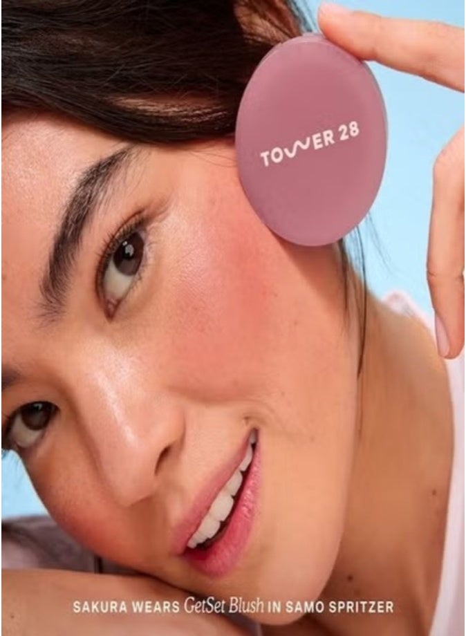 Tower 28 GetSet Matte Setting Powder Blush ,   Samo Spritzer - rosy mauve 4g – Long-Lasting Shine Control & Natural Finish - Image 3