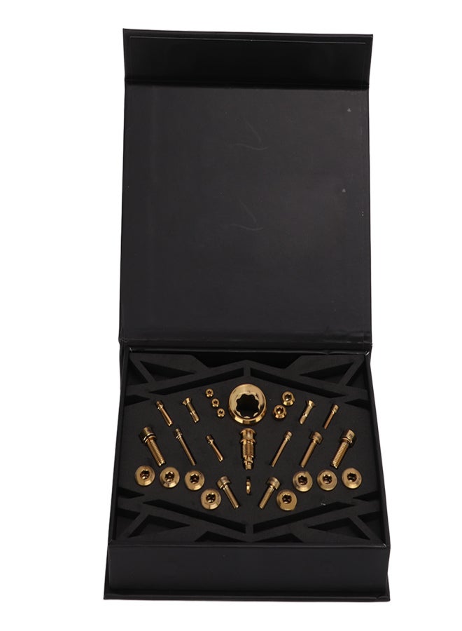 RISK Bike Stem Bolts Kit M7000/M8000 Titanium Alloy Screw Set for Mountain Bike Hydraulic Disc BrakeShift Kit Gold - Image 3