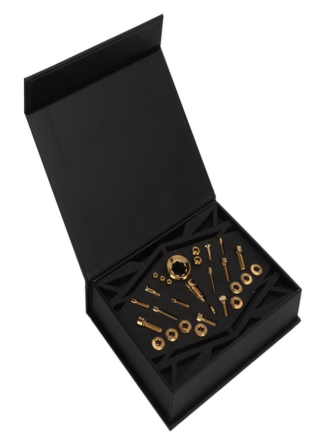 RISK Bike Stem Bolts Kit M7000/M8000 Titanium Alloy Screw Set for Mountain Bike Hydraulic Disc BrakeShift Kit Gold - Image 1