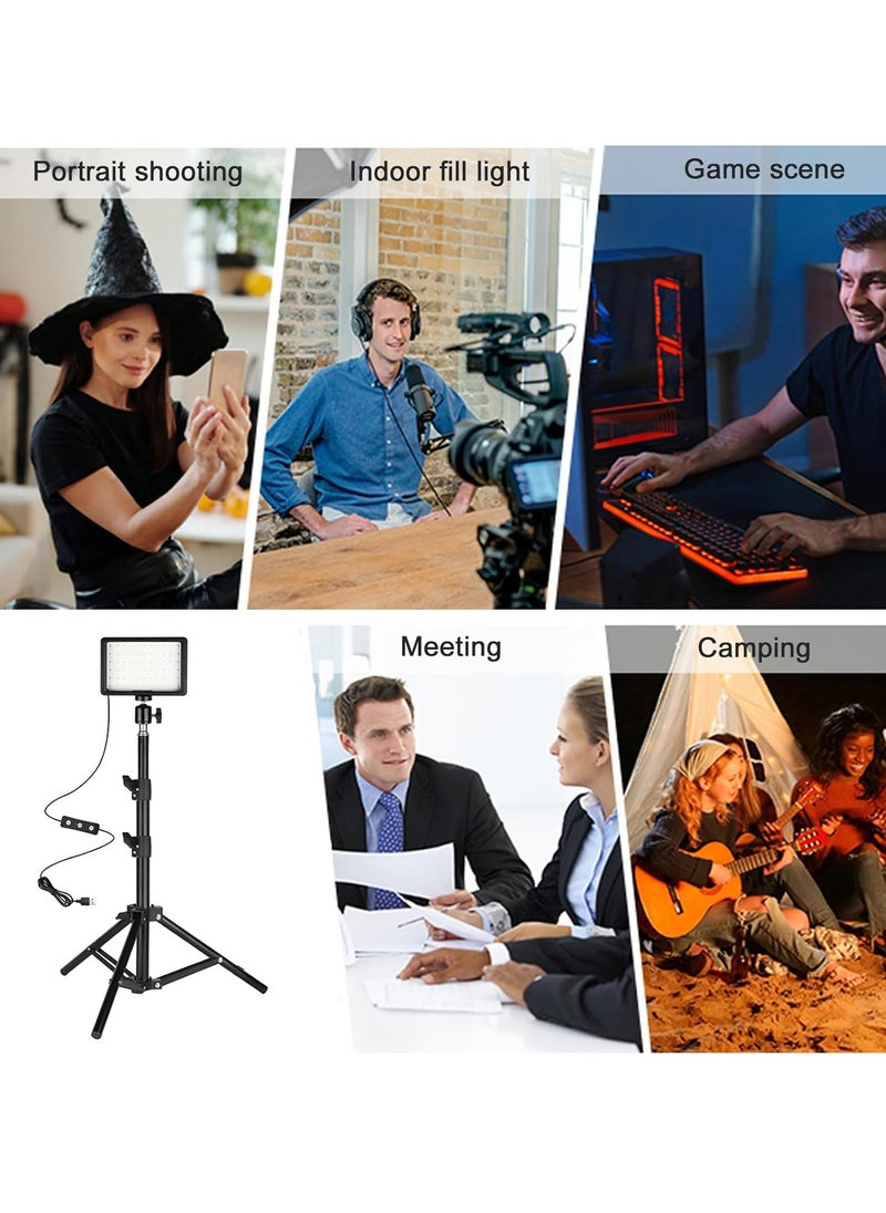 YelaJoy LED Video Light Kit Photography Lighting, 3200K-5500K, 120pcs Beads 14-Level Dimmabl, 120 CM Adjustable Height Tripod Stand,  4 Pcs Red Yellow Green Blue Filters Triple Cold Shoe Mount  for Photo Studios, Video Recording, Game Streaming  - Image 3