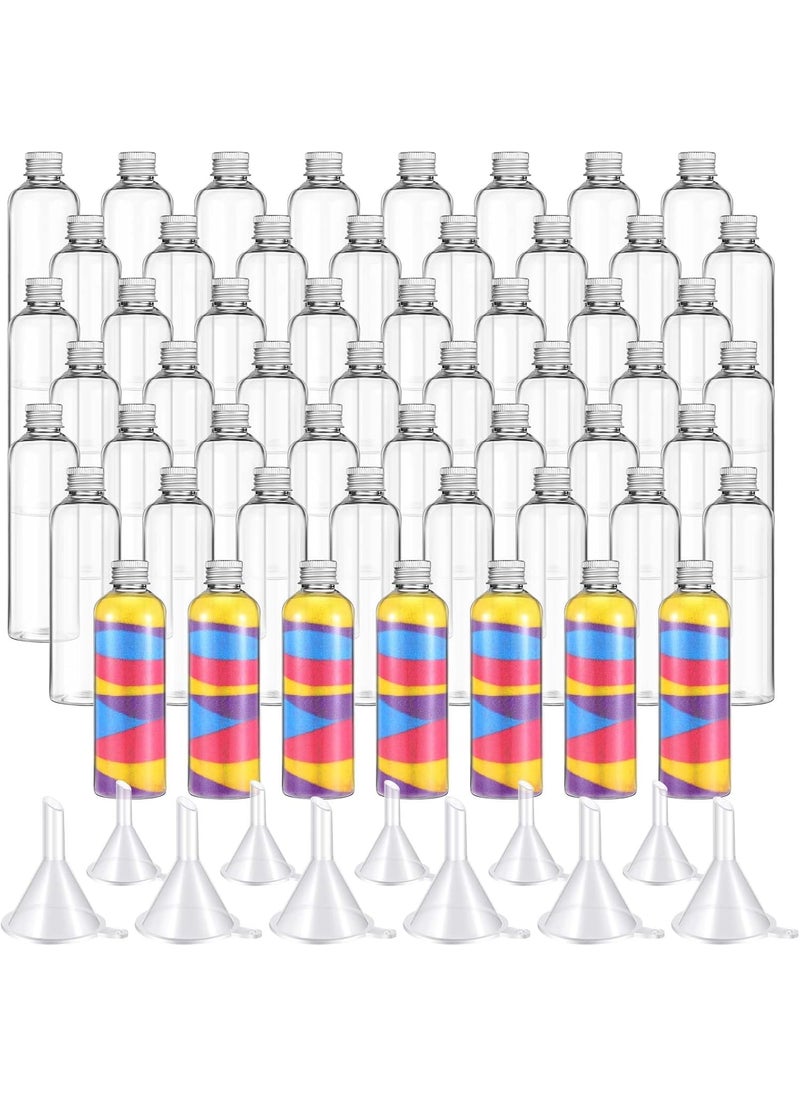 Nuenen Nuenen 80 Pcs 34oz Plastic Sand Art Bottles with Caps Potion Bottle Spell Jars Sand Art Containers with 20 Funnels for Craft Collection Craft Party DIY Art Activity Group Birthday Wedding Party Favor  - Image 1