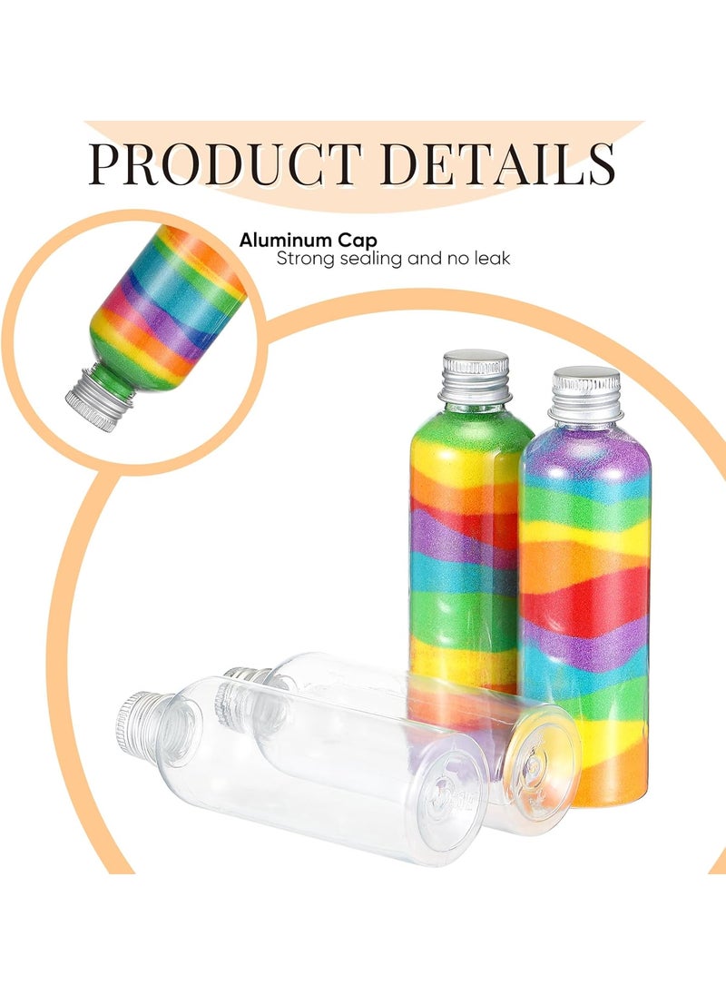 Nuenen Nuenen 80 Pcs 34oz Plastic Sand Art Bottles with Caps Potion Bottle Spell Jars Sand Art Containers with 20 Funnels for Craft Collection Craft Party DIY Art Activity Group Birthday Wedding Party Favor  - Image 3