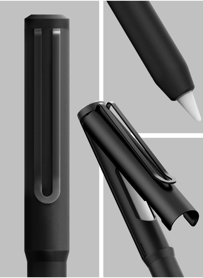 Spigen DA201 Apple Pencil Pro & Apple Pencil 2nd Generation Protective Case Cover Sleeve with Clip Premium Classic Design Compatible with Magnetic Charging & Double Tap - Black  - Image 2